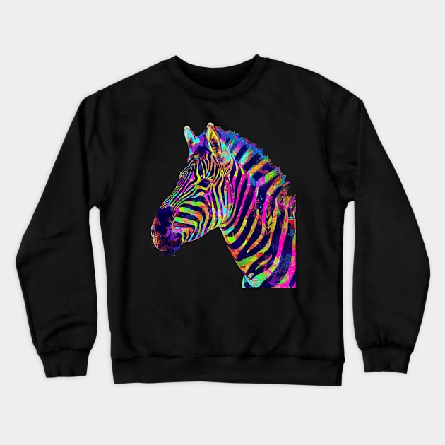 Zebra Safari Adventures Crewneck Sweatshirt by Maja Wronska